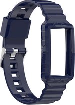 Siliconen bandje - geschikt voor Fitbit Charge 5 / Charge 6 - marineblauw