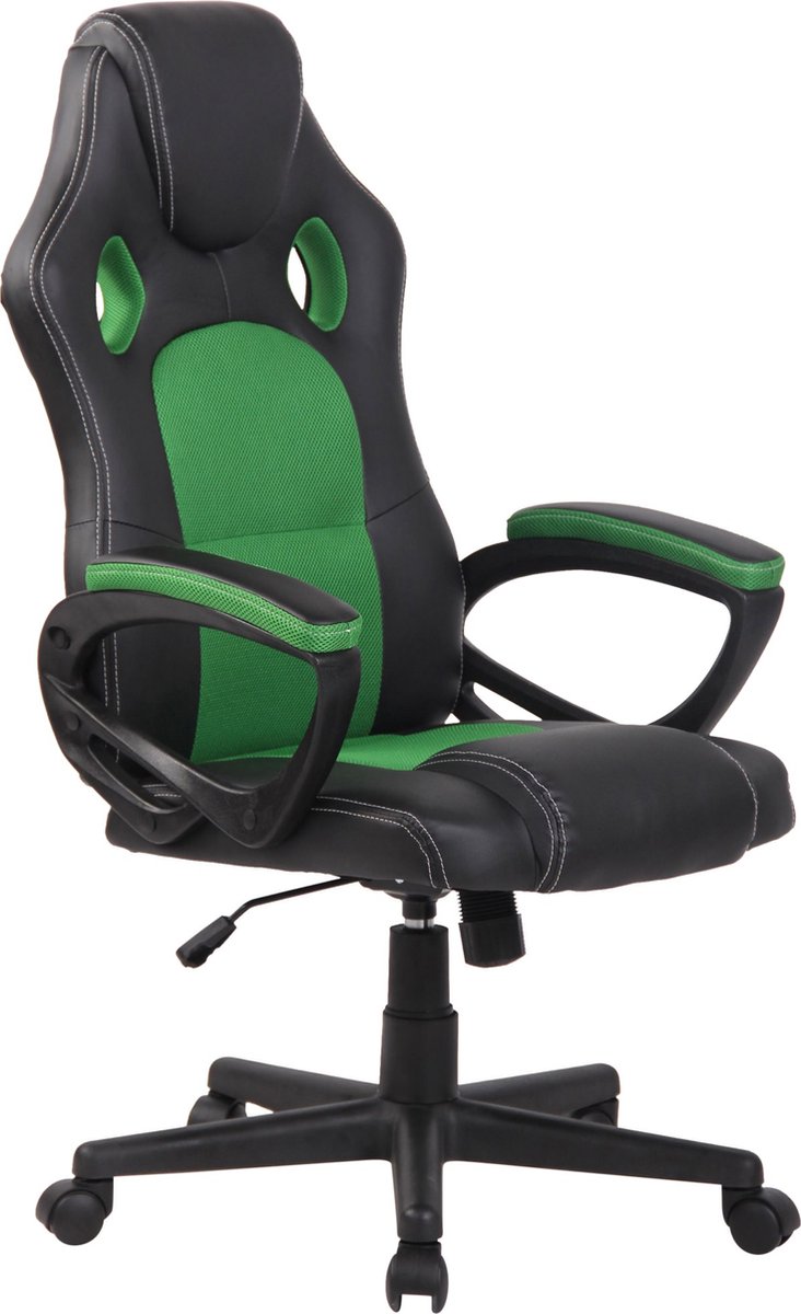 Gamingstoel deluxe - Groen - Verstelbaar - Stoel - Gamingstoel met voetensteun - Ergonomische bureaustoel