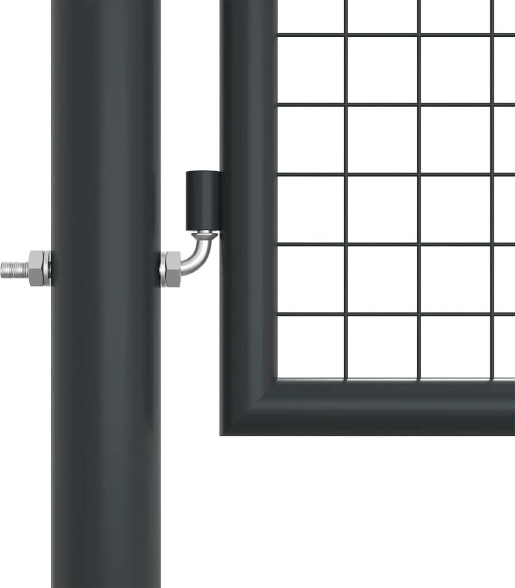 Portail De Jardin En Acier VidaXL - 400x150 Cm, Couleur Anthracite, Avec Serrure Et 3 Clés