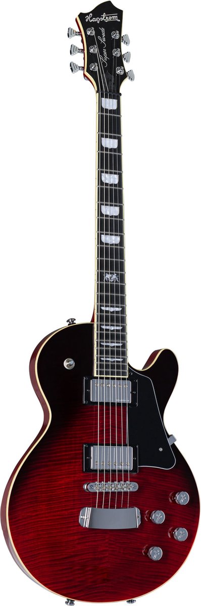 Hagstrom Super Swede Crimson Flame - Single-cut elektrische gitaar
