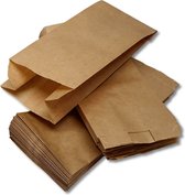Prigta - Sacs en papier - avec soufflet latéral - 1 lb - 100 pièces - marron - 13x8x26cm / sacs de fruits