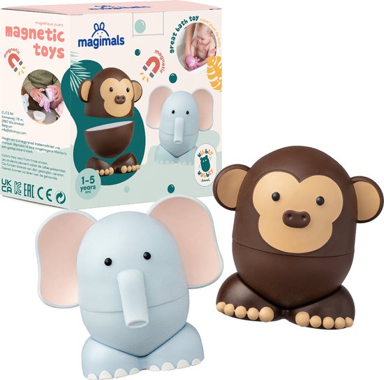 Magimals Wibbly Wobbly Safari |magnetisch speelgoed| baby speelgoed| speelgoed 1 jaar/2jaar/3jaar| speelgoed jongens en meisjes| badspeelgoed| dierenspeelgoed
