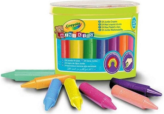 Crayola - Mini Kids - Krijt - 24 Dikke Waskrijtjes Voor Kinderen - Crayola