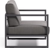 Kave Home - Chaise d'extérieur Comova en aluminium gris foncé et noir