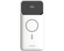 powerbank Magsafe Draadloos -powerbank 10000mAh -Magnetisch -Type C 20W PQ12, 22.5W Snellaadfunctie met display LED