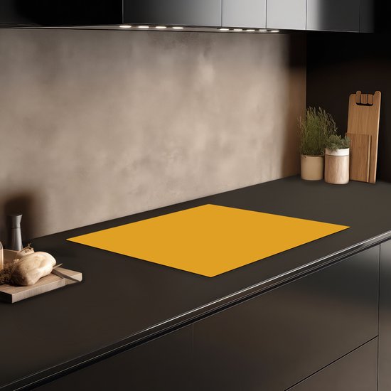 KitchenYeah® Inductie beschermer 60x52 cm - Okergeel - Herfst - Interieur - Kookplaataccessoires - Afdekplaat voor kookplaat - Inductiebeschermer - Inductiemat - Inductieplaat mat