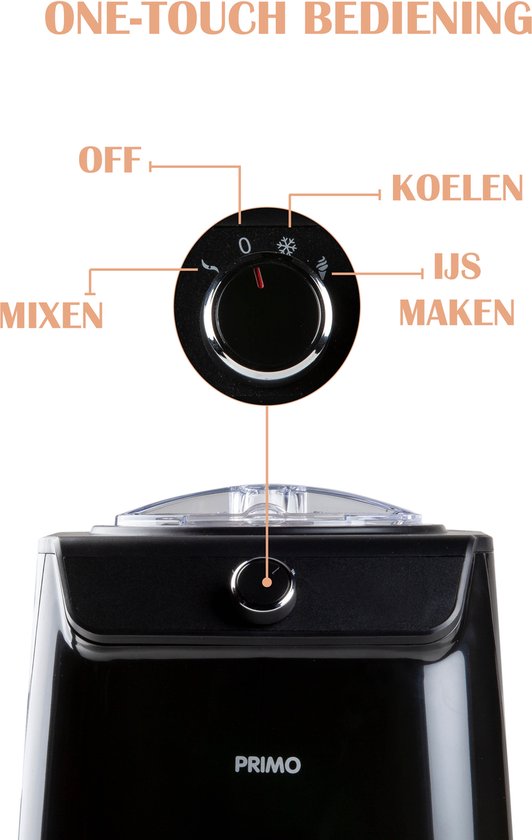PRIMO PR404IM IJsmachine - IJsmaker - Zelf Vriezend - Met Compressor - 1,2L - Zwart van PRIMO — afbeelding 4