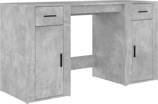 vidaXL-Bureau-met-kast-bewerkt-hout-betongrijs