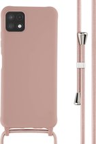 iMoshion Hoesje Geschikt voor Samsung Galaxy A22 (5G) Hoesje Met Koord - iMoshion Siliconen hoesje met koord - roze