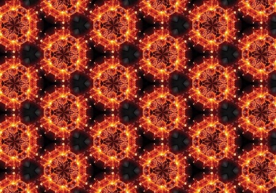 Fotobehang - Vlies Behang - Bloemen van Vuur - Kunst - Abstract - 368 x