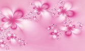 Fotobehang - Vlies Behang - Roze Bloemen - 254 x 184 cm