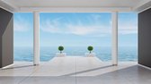 Fotobehang - Vlies Behang - 3D Uitzicht op Zee - 254 x 184 cm