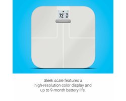 Garmin Index S2- Slimme Weegschaal - Personenweegschaal - Bluetooth - WiFi - BMI - Spiermassa - Wit
