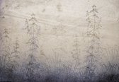 Fotobehang - Vlies Behang - Antiek Papier met Planten - 368 x 254 cm