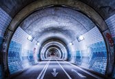 Fotobehang - Vlies Behang - 3D Tunnel - 208 x 146 cm