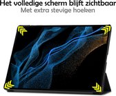 Samsung Galaxy Tab S9 Ultra Cover Luxe Case Book Case With Cutout S Pen - Samsung Galaxy Tab S9 Ultra Cover 14,6 pouces - Zwart