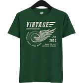 A Vintage Motorcycle Addict Est 2013 | Retro Verjaardag Motor Cadeau Shirt - T-Shirt - Unisex - Bottle Green - Maat 4XL