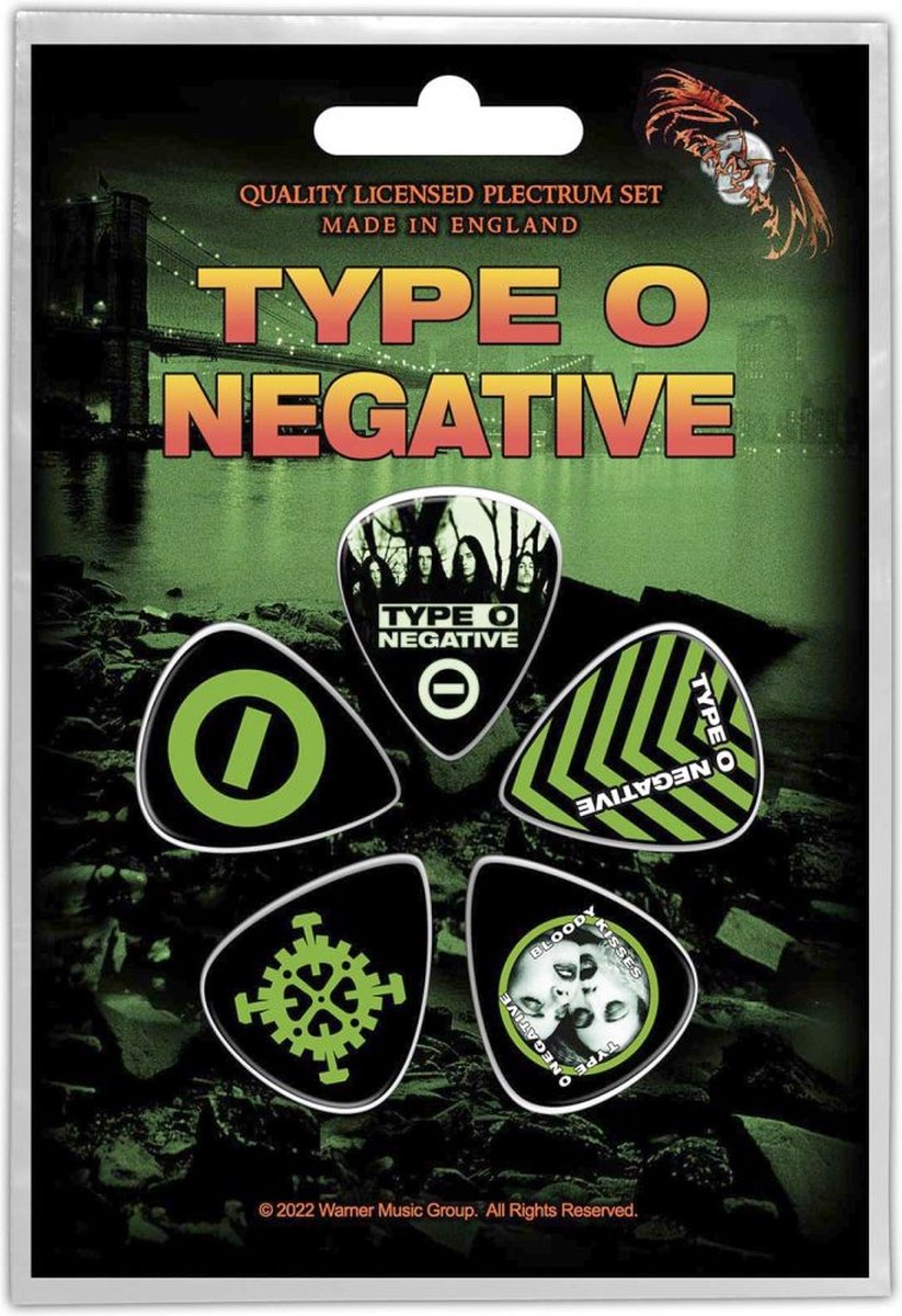 Type O Negative - World Coming Down Plectrum - Set van 5 - Multicolours