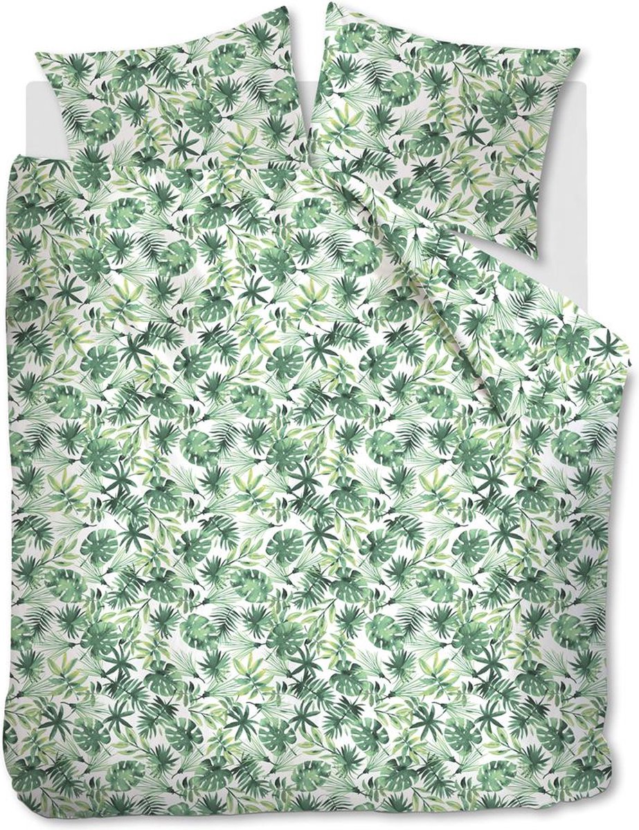 Ambiante Aralia dekbedovertrek - Tweepersoons - 200x200/220 - Groen