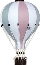 Super Balloon Luchtballon - wit, roze en grijs/groen