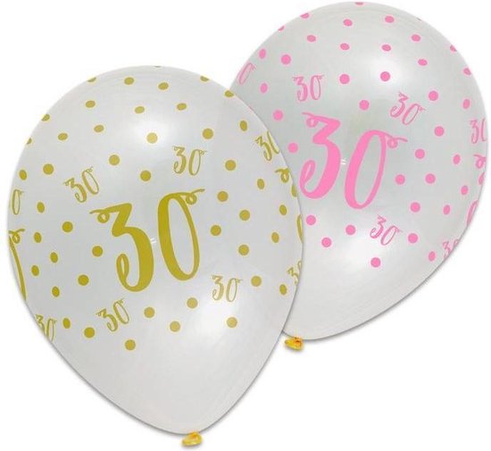 Witbaard - Ballonnen - 30 Jaar - 6st.