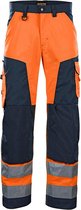 Blåkläder Werkbroek High Vis Klasse 2 Mt C52 Oranje/marineblauw C52