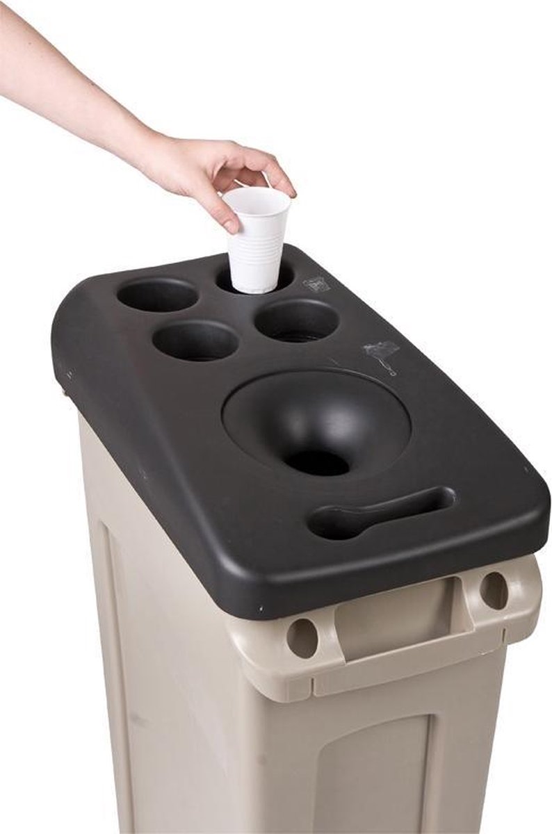 Slim Jim Cup'n Stack, Rubbermaid zwart