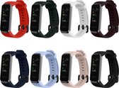 kwmobile 8x armband geschikt voor Huawei Band 4 -Verstelbaar 14 - 22 cm - Bandjes voor fitnesstracker in meerkleurig