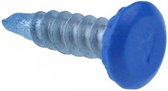 Moby - Kentekenplaatschroef staal anti-diefstal blauw 29mm 20st. blister