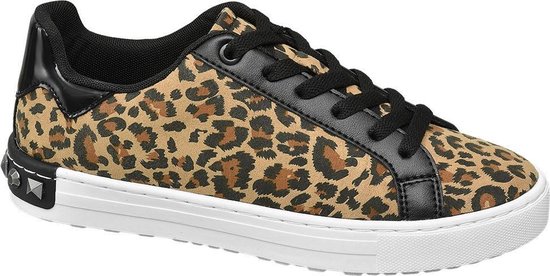 Ongeldig een miljoen In de omgeving van Graceland Dames Leopard sneakers studs - Maat 36 | bol.com