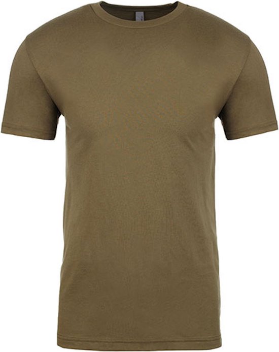 Men´s Sueded T-Shirt met ronde hals Military Green - 3XL