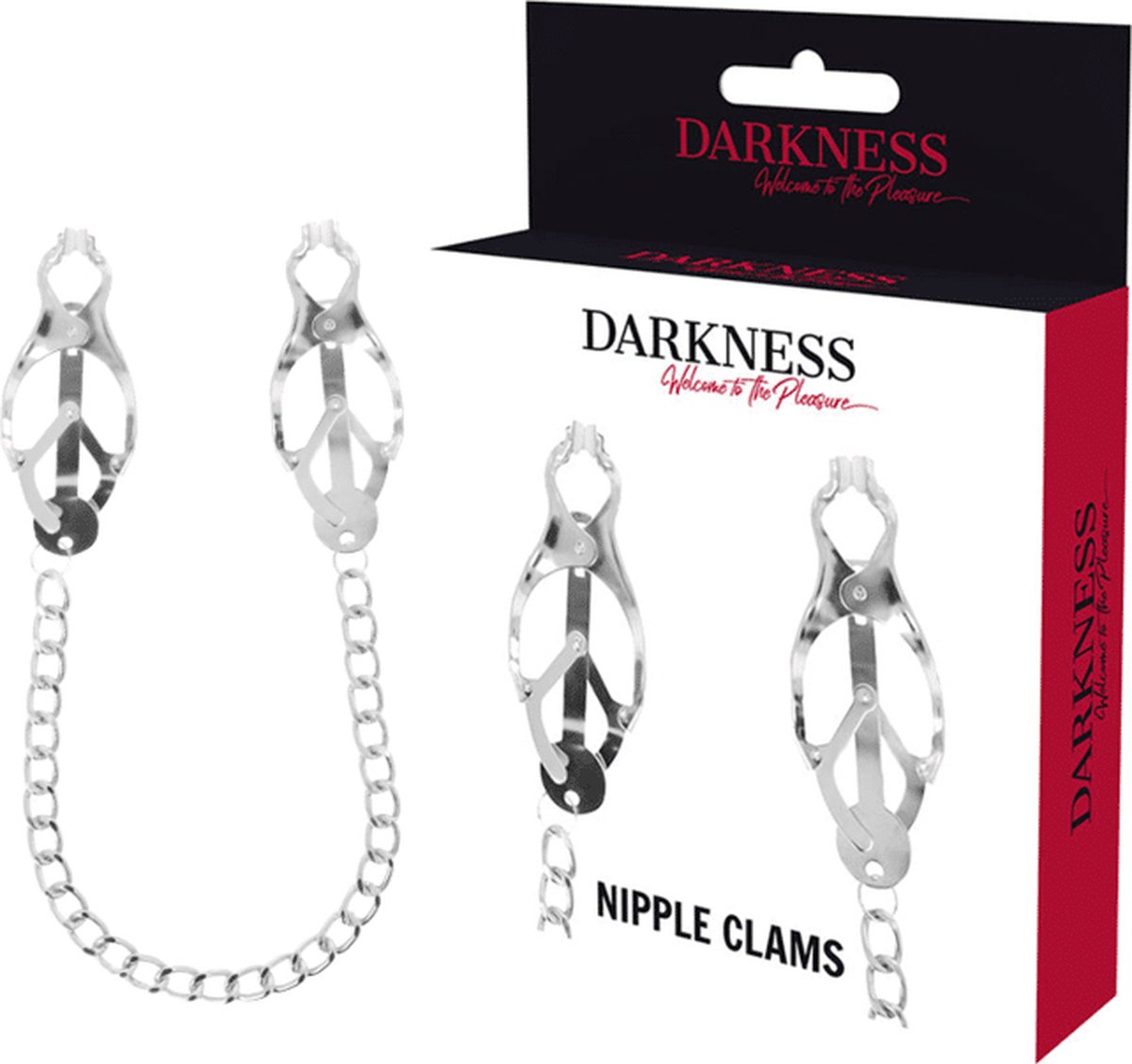 DARKNESS BONDAGE | Darkness Nipple Clamps With Chain