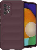 iMoshion Hoesje Geschikt voor Samsung Galaxy A52s / A52 (4G) / A52 (5G) Hoesje Siliconen - iMoshion EasyGrip Backcover - Aubergine
