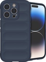 iMoshion Hoesje Geschikt voor iPhone 14 Pro Hoesje Siliconen - iMoshion EasyGrip Backcover - Donkerblauw
