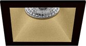 Premium Inbouwspot Andrew Goud, Zwart Verdiepte vierkante spot Extra Warm Wit (2700K) Met Philips LED