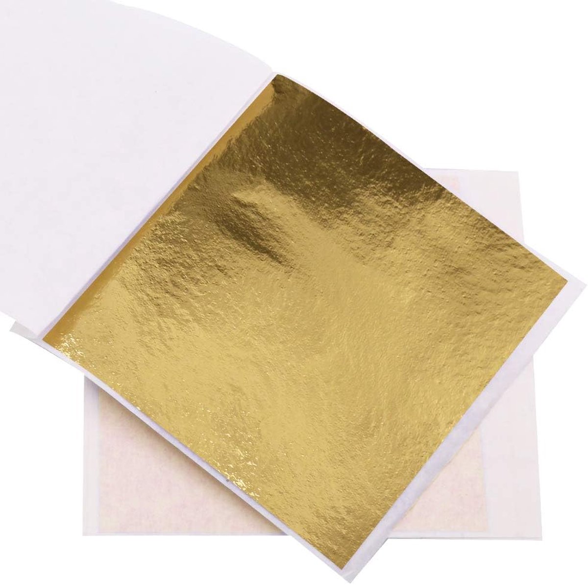 100 stuks imitatie bladgoud vellen voor kunst, ambachten en decoratie - 8 x 8,5 cm, goud B.