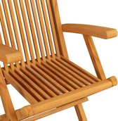 Chaises de jardin 6 pcs pliables en bois de teck massif