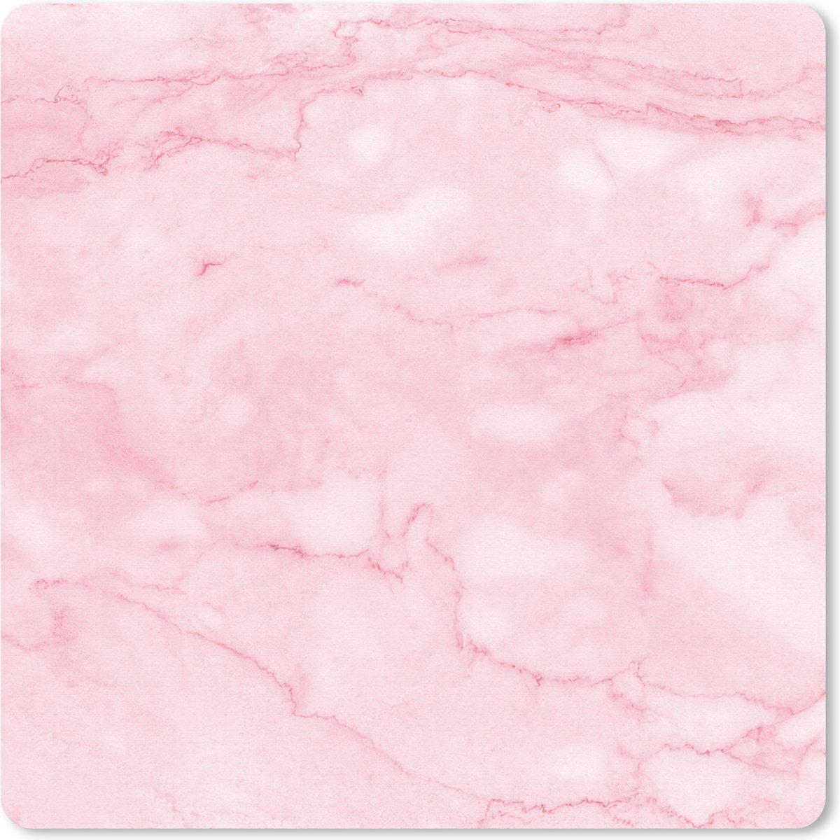 Muismat 30x30 cm - Mousepad Marmer - Roze - Textuur - Chic - Muismatten