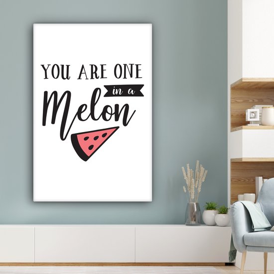 Tableau Peinture Citations - Proverbes - Tu es un dans un melon - 90x140 cm - Décoration murale