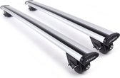 Galeries de toit adaptées pour Fiat Doblo' à partir de 2010, barres de toit ouvertes - Aluminium - Capacité de charge élevée 100kg - Wingbar Argent - Merk Farad