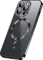 Sulada Soft case TPU en shockproof en lensbeschermer met magnetische ring voor de iPhone 14 Pro Zwart