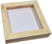 Tirelire en plexiglas avec fond blanc Medium