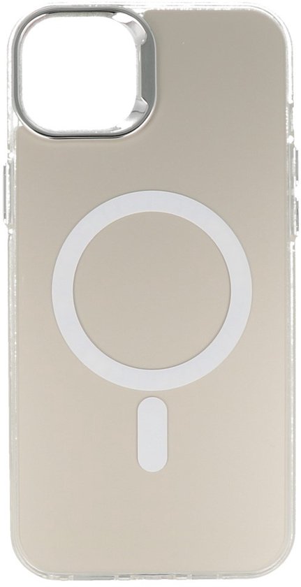 Étui Magsafe adapté à l' iPhone 13 - Fashion de téléphone magnétique à couverture arrière - Wit / Argent