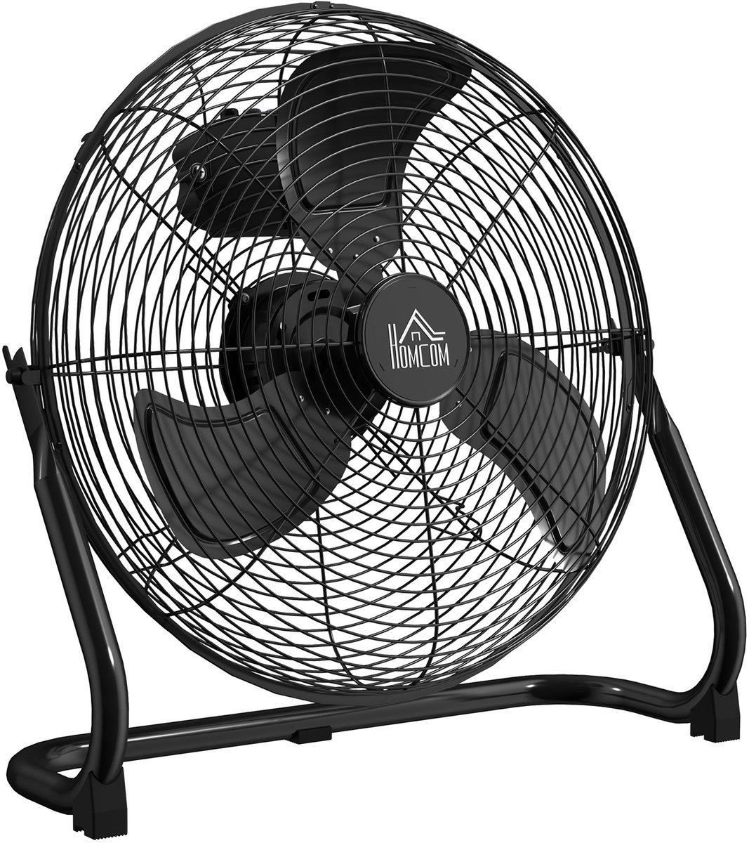 HOMCOM - Tafelventilator - 3 Modi - 120° Kantelbaar - Metaal - Zwart