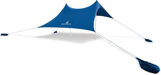 Lycra Beach Tent - Beach Shelter Pop-Up Awning With Aluminium Poles And Sand Anchors Ole Dark Blue
