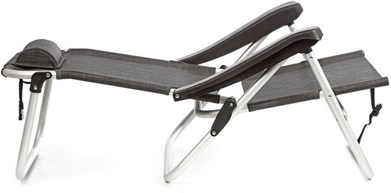 Brunner Opvouwbare Strandstoel Siren - Grijs - Aluminium Frame - Verstelbare Rugleuning (4 Posities) - Geïntegreerd Hoofdkussen - 3,6 kg - 110 kg Draagkracht van Brunner — afbeelding 2