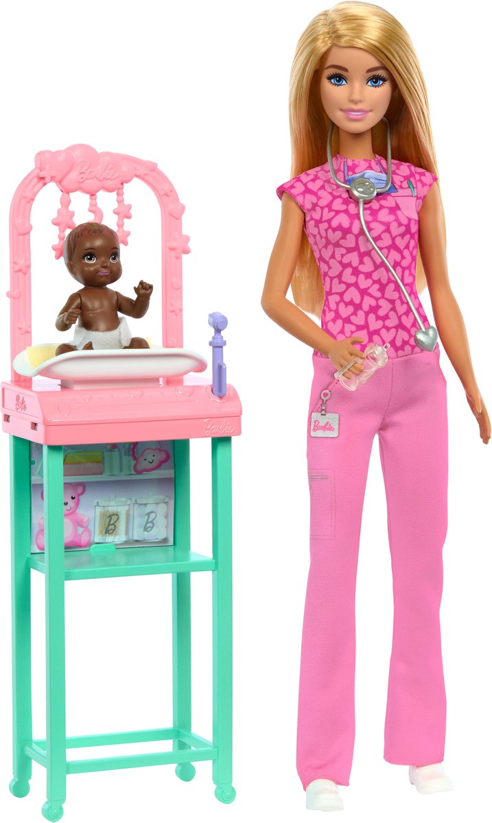 Barbie Career baby dokter speelset met pop