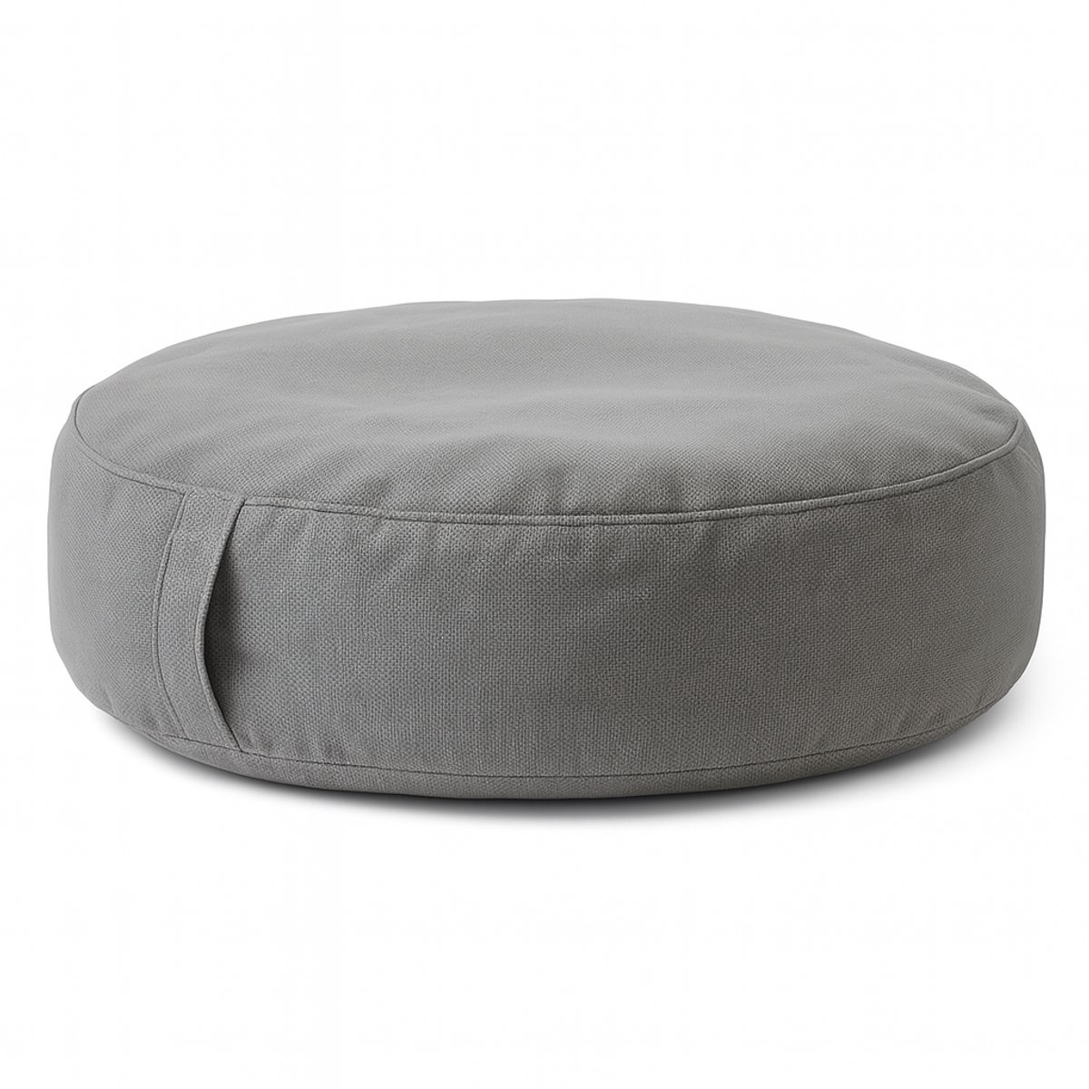 Opblaasbare Poef Ø 60 × 20 cm – Grijs – Draagvermogen 100 kg – Ultralicht (500 g) – Geschikt voor Binnen, Terras & Tuin