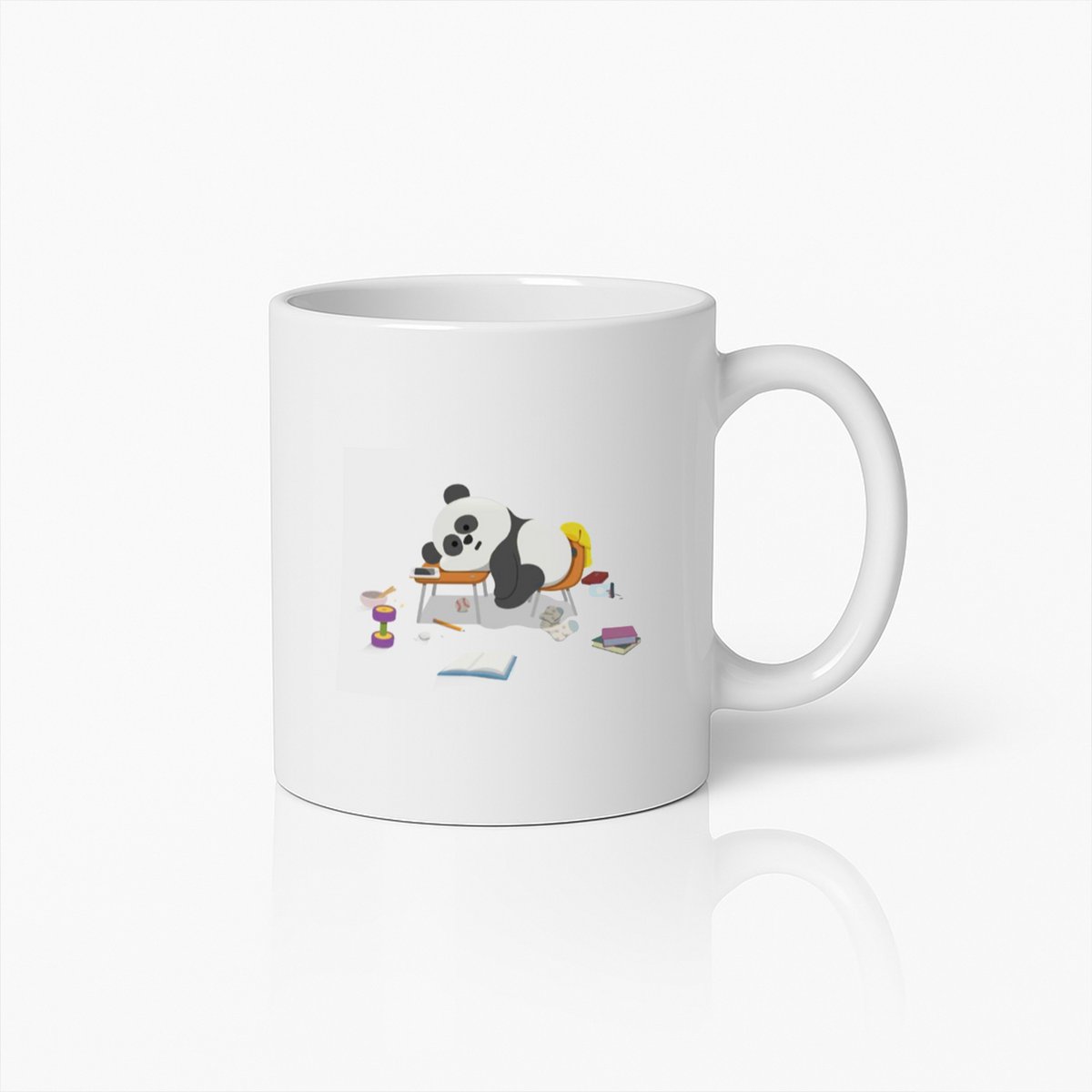 Grappige Luie Panda Mok – Schattig Dierontwerp voor Ontspanning Liefhebbers