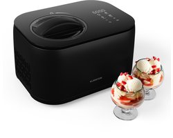 Klarstein FrostFusion Eismaschine Mit Kompressor 1L Kapazität, Joghurtfunktion, LED Touchpanel, Keep Cool Funktion, Kein Vorgefrieren, Leicht Zu Reinigen, Edelstahl, 100 W – geschikt voor thuisfitness en sportschoolgebruik, duurzame constructie, eenv